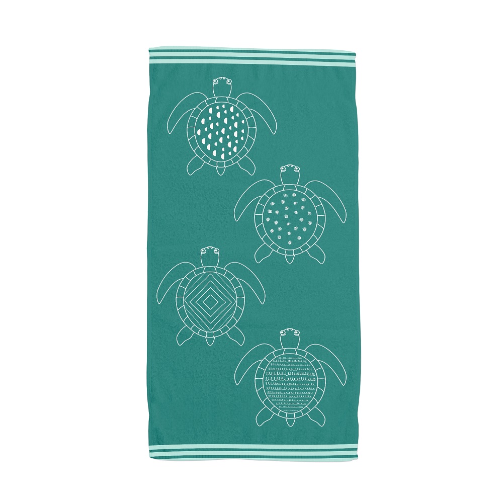 Serviette de plage 160x90cm couleur vert azur - wd lifestyle