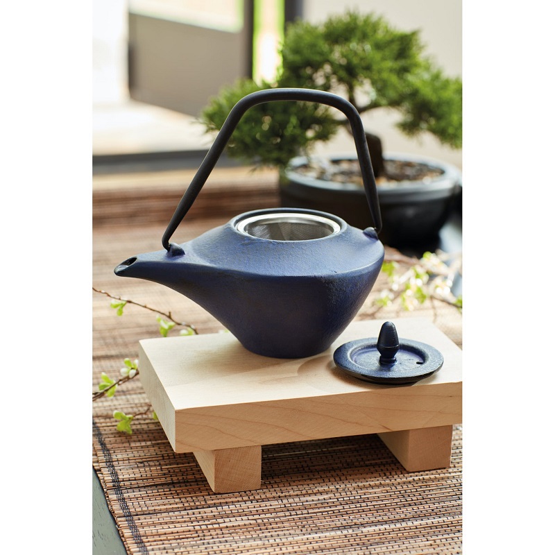 Theiere orientale en fonte bleu 45 cl - kitchencraft