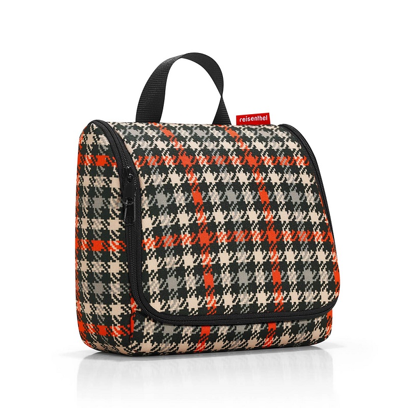Toiletbag ecossais glencheck red trousse de toilette a suspendre - reisenthel
