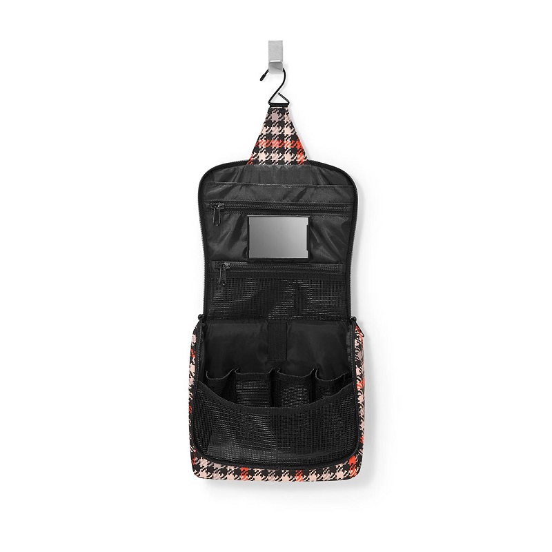 Toiletbag ecossais glencheck red trousse de toilette a suspendre - reisenthel