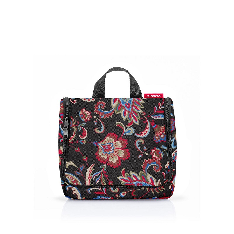 Toiletbag paisley black trousse de toilette a suspendre - reisenthel