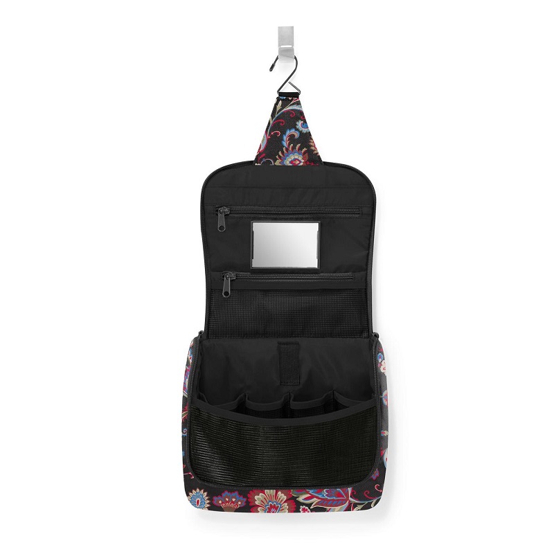 Toiletbag paisley black trousse de toilette a suspendre - reisenthel