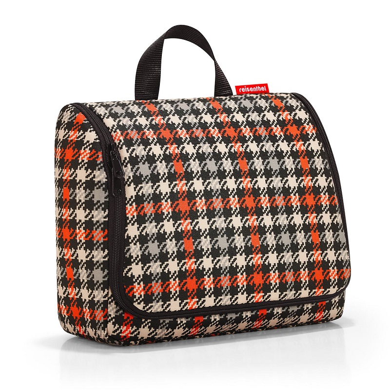 Toiletbag xl ecossais glencheck red trousse de toilette a suspendre - reisenthel