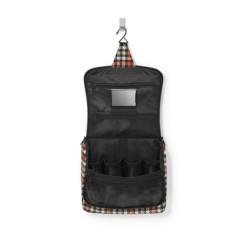 Toiletbag xl ecossais glencheck red trousse de toilette a suspendre - reisenthel