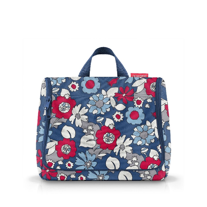 Toiletbag xl floristic indigo trousse de toilette a suspendre - reisenthel
