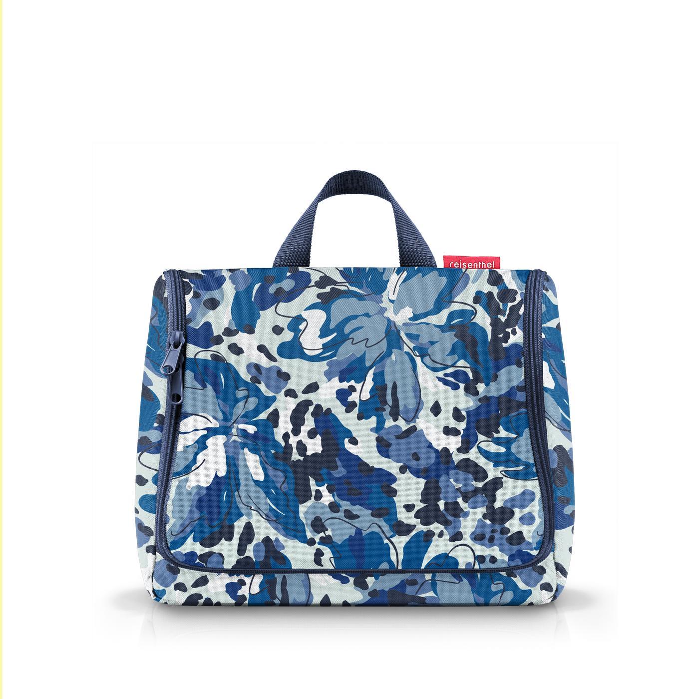 Toiletbag xl flora blue trousse de toilette à suspendre - reisenthel