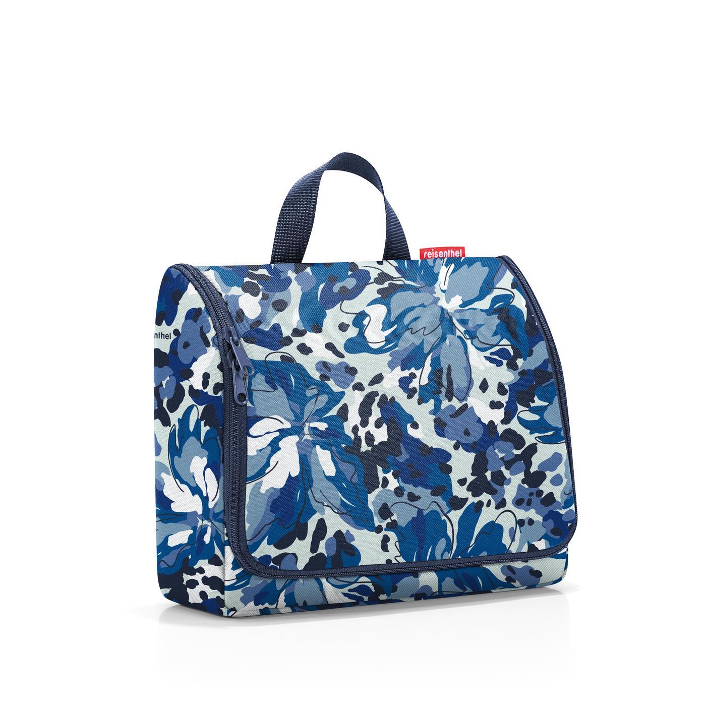 Toiletbag xl flora blue trousse de toilette à suspendre - reisenthel