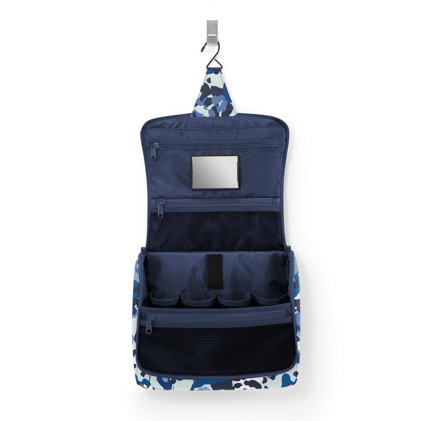 Toiletbag xl flora blue trousse de toilette à suspendre - reisenthel