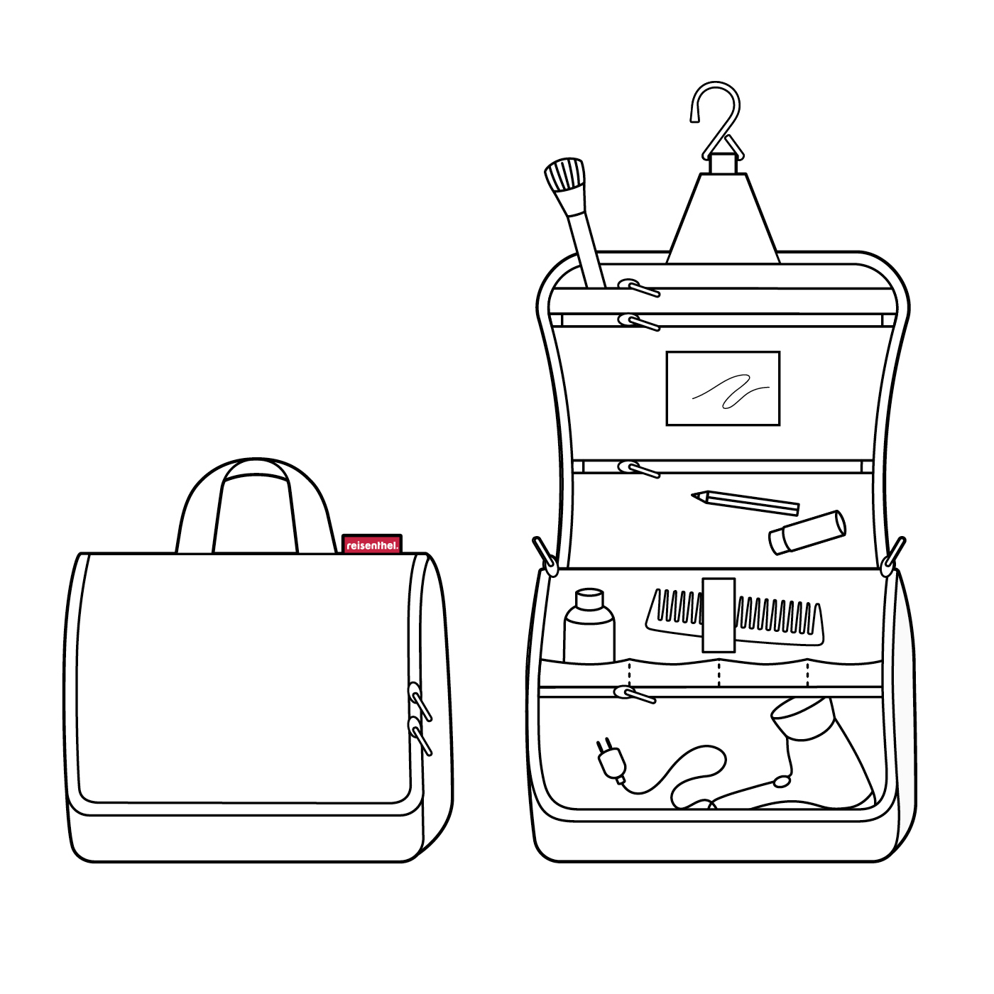 Toiletbag xl twist sage trousse de toilette à suspendre - reisenthel