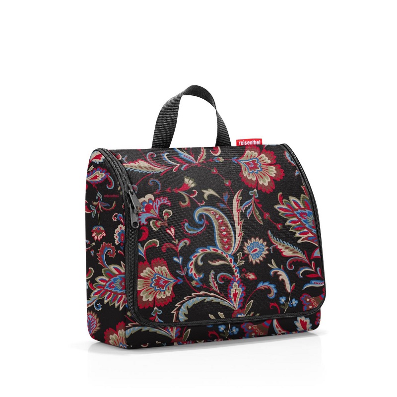 Toiletbag xl paisley black trousse de toilette a suspendre - reisenthel