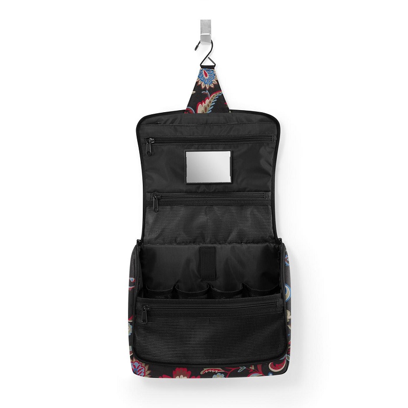 Toiletbag xl paisley black trousse de toilette a suspendre - reisenthel