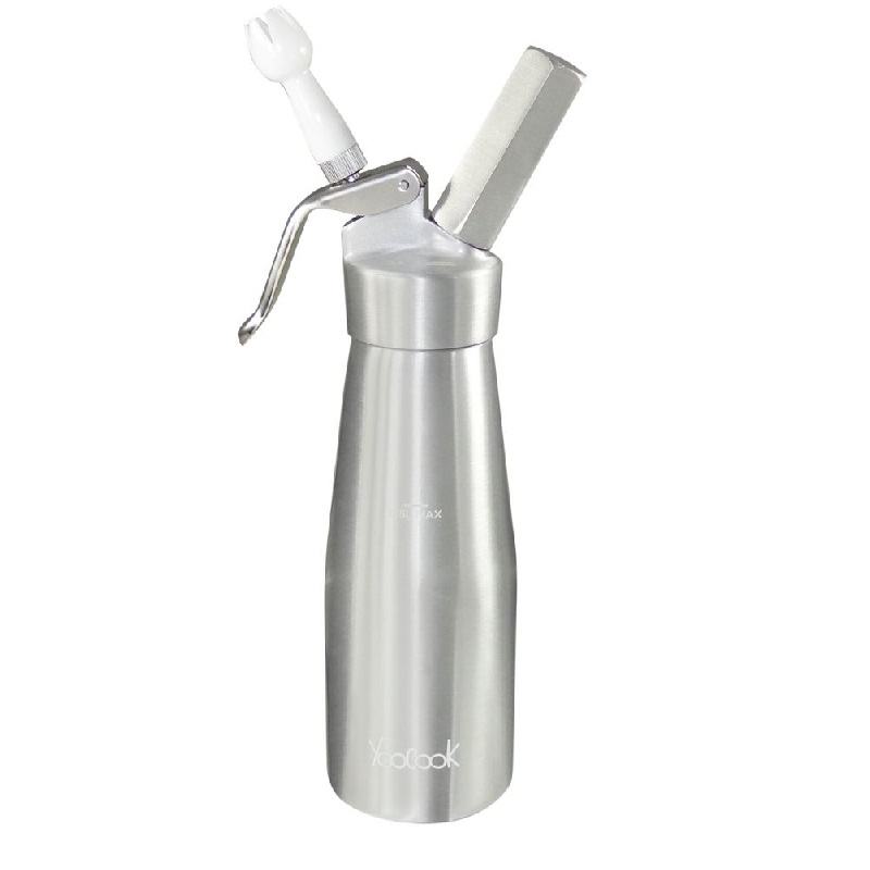 Siphon chantilly mousse chaude ou froide tout aluminium 0,5l yoocook