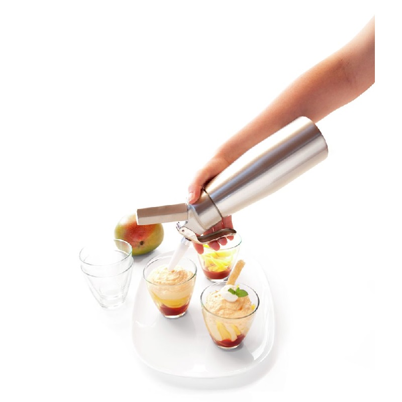 Siphon chantilly mousse chaude ou froide tout aluminium 0,5l yoocook