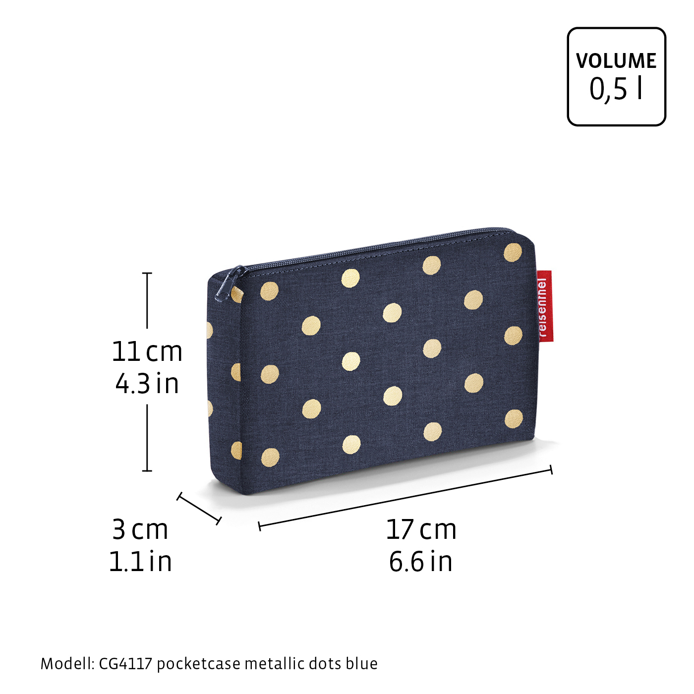 Cityshopper 2 duo metallic dots blue - reisenthel